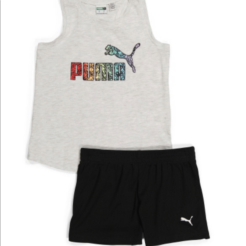 PUMA 2 PIECE‎ MESH SHORTS SET TANK TOP AND SHORTS